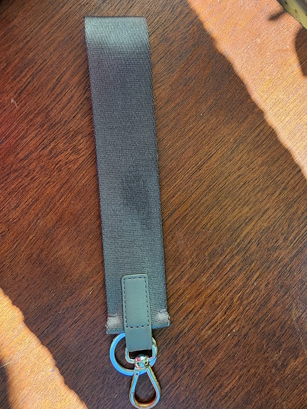 Lululemon Never Lost Keychain Strap Gray Neon Lime Green Bag Charm